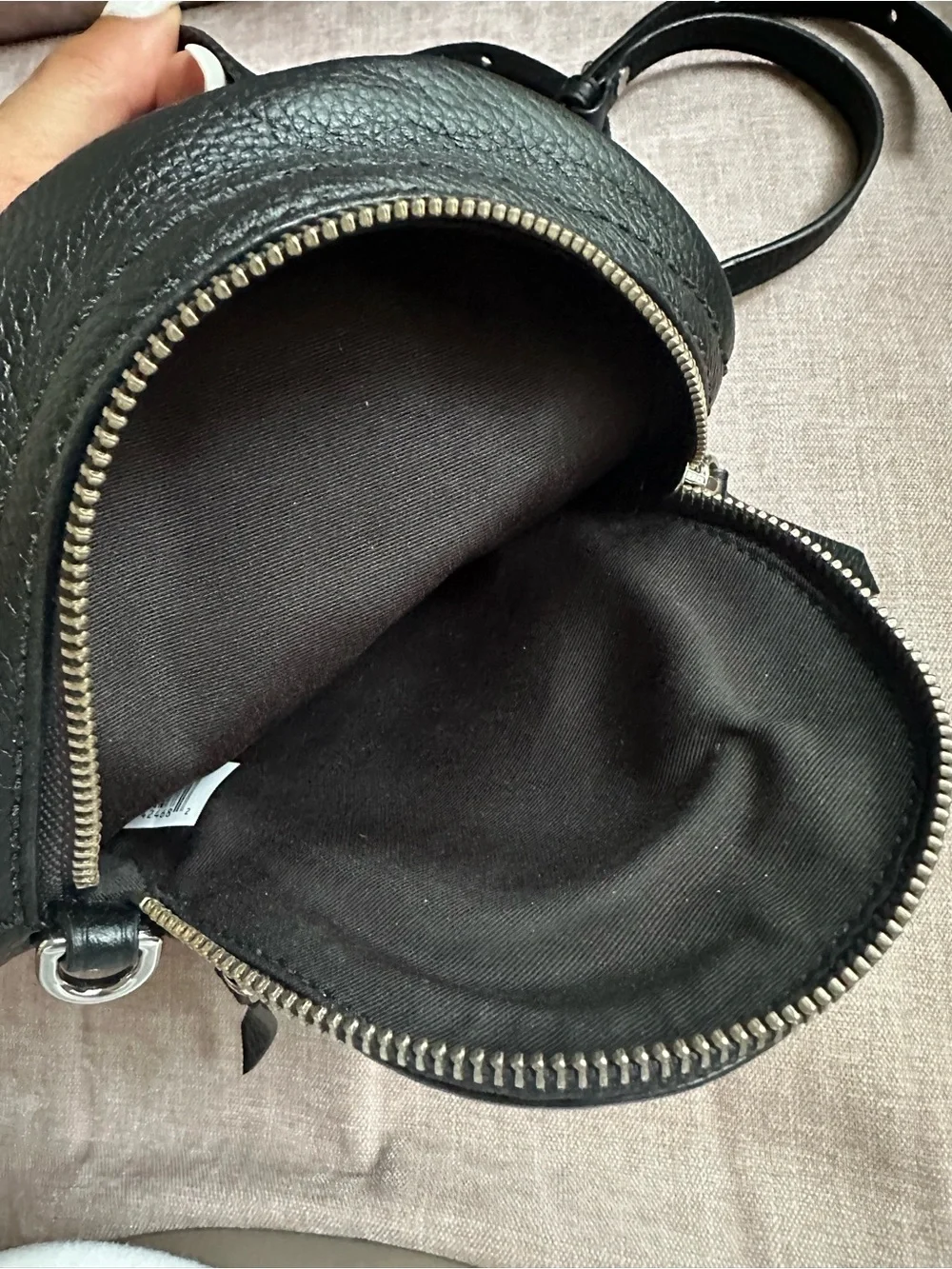 Marc Jacobs Black Pebbled Leather Mini Backpack Silver Hardware Crossbody Bag